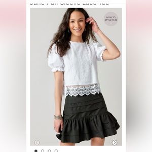 June Puff Sleeve Lace Tee